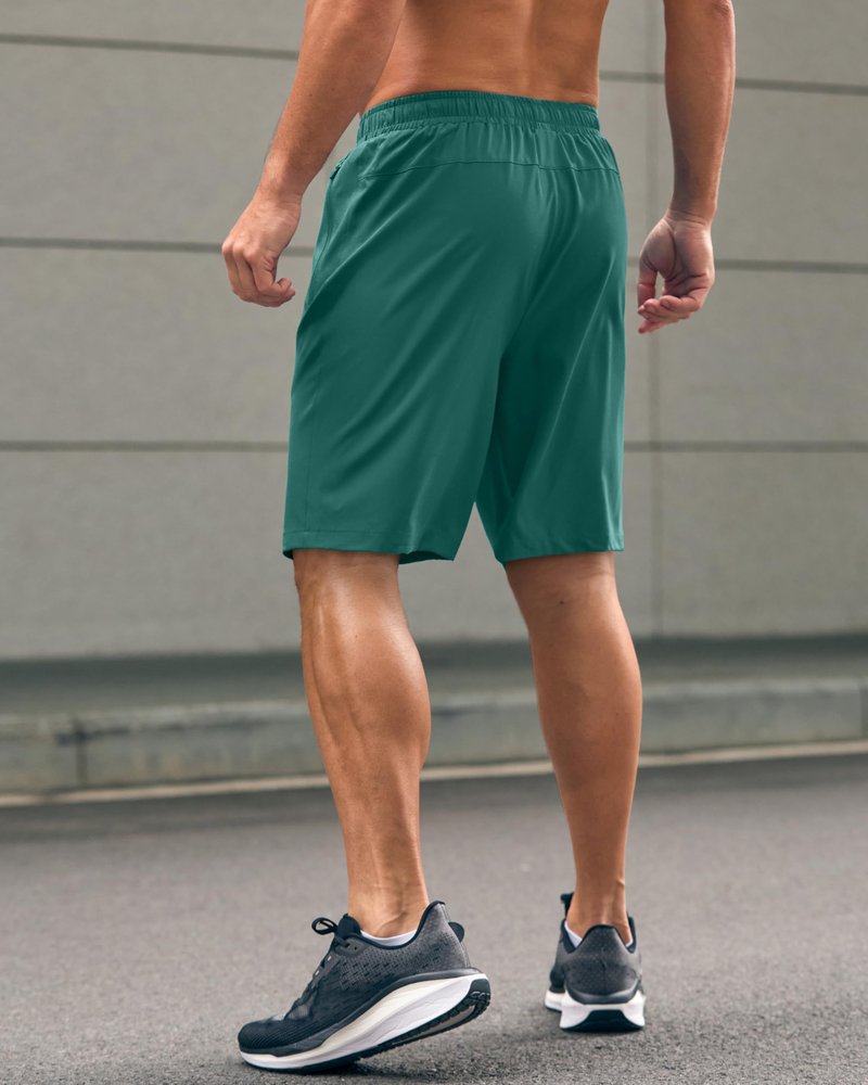 G Gradual Men's Athletic Running Shorts with Zipper Pockets Quick Dry 7"/ 5"/ 9" Workout Gym Shorts for Basketball Hiking(Rainforest Green,9XL-New)