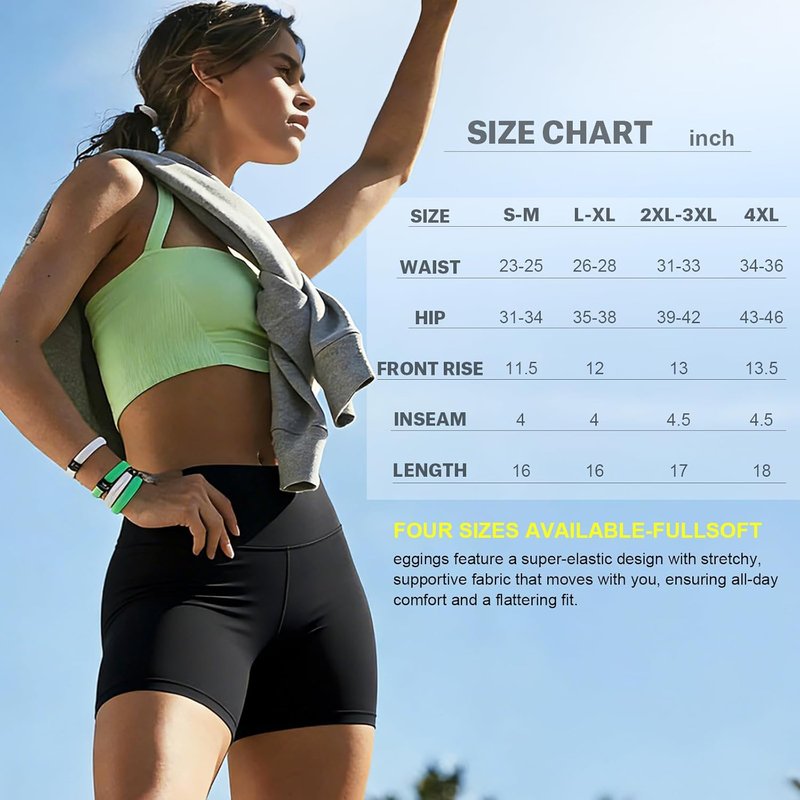 High Waisted Biker Shorts for Women | Tummy Control Fitness & Yoga Shorts - 5" Length