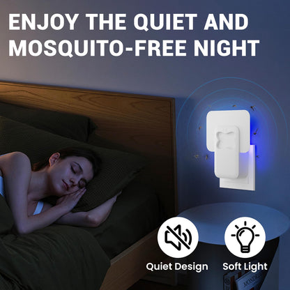 Fruit Fly Traps for Indoors, (4 Device + 12 Refills), Flying Insect Trap for Gnats, Flies, Moths, Gnat Killer Plug-in Light Bug Zapper Indoor, Gnat Traps for House Indoor