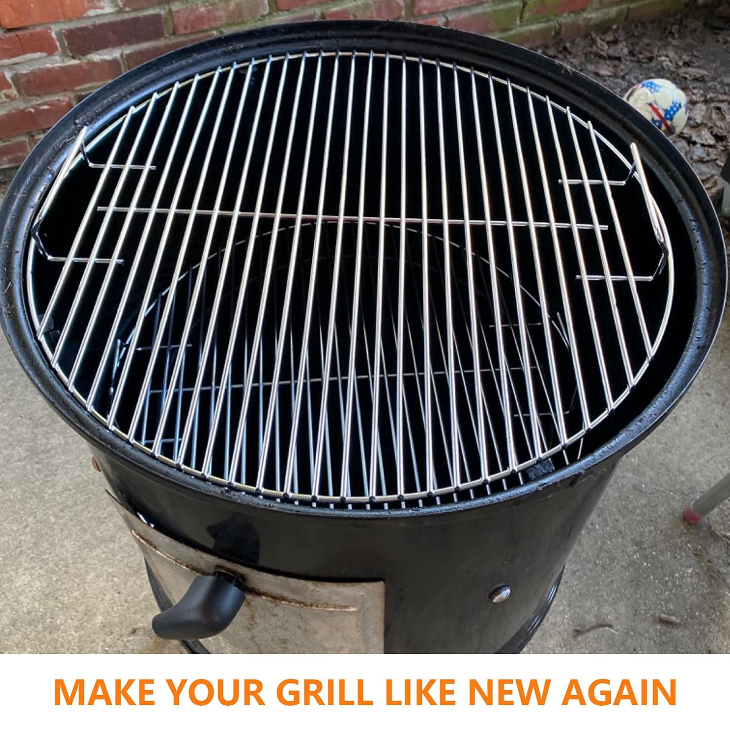 Denmay 7432 44.5cm DIA Cooking Grate for Weber Charcoal Grills, One-Touch, Bar-B-Kettle, Smokey Mountain Smoker, Jumbo Joe, Kettle, Char-Broil, 1 Pack