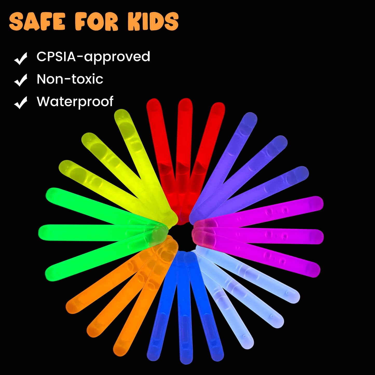 POPGIFTU 200 Mini Glow Sticks Bulk Pack, 8 Bright Colors 1.96" Glow in the Dark Sticks for Easter Egg Hunt, Basket Stuffers, Party Favors, Neon Parties, Weddings, Halloween, Classroom Prizes