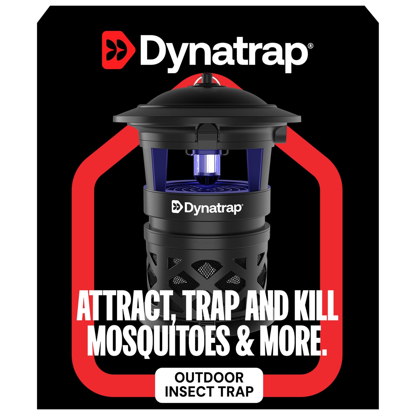 DynaTrap DT1130SR Mosquito & Flying Insect Trap - Outdoor/Indoor, Fly Catcher, Plug-in Bug Catcher/Bug Light, 1/2 Acre Coverage, Black