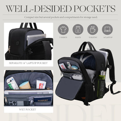 for Ryanair Cabin Bags 40x20x25 Underseat Anti Theft Carry-ons, Travel Backpack Cabin Size Hand Luggage Bag with Water Bottle Holder