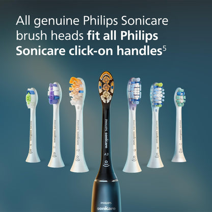 Philips Sonicare W DiamondClean - Genuine Replacement Electric Toothbrush Heads, White, 4 Pack One Year Supply, HX6064/65