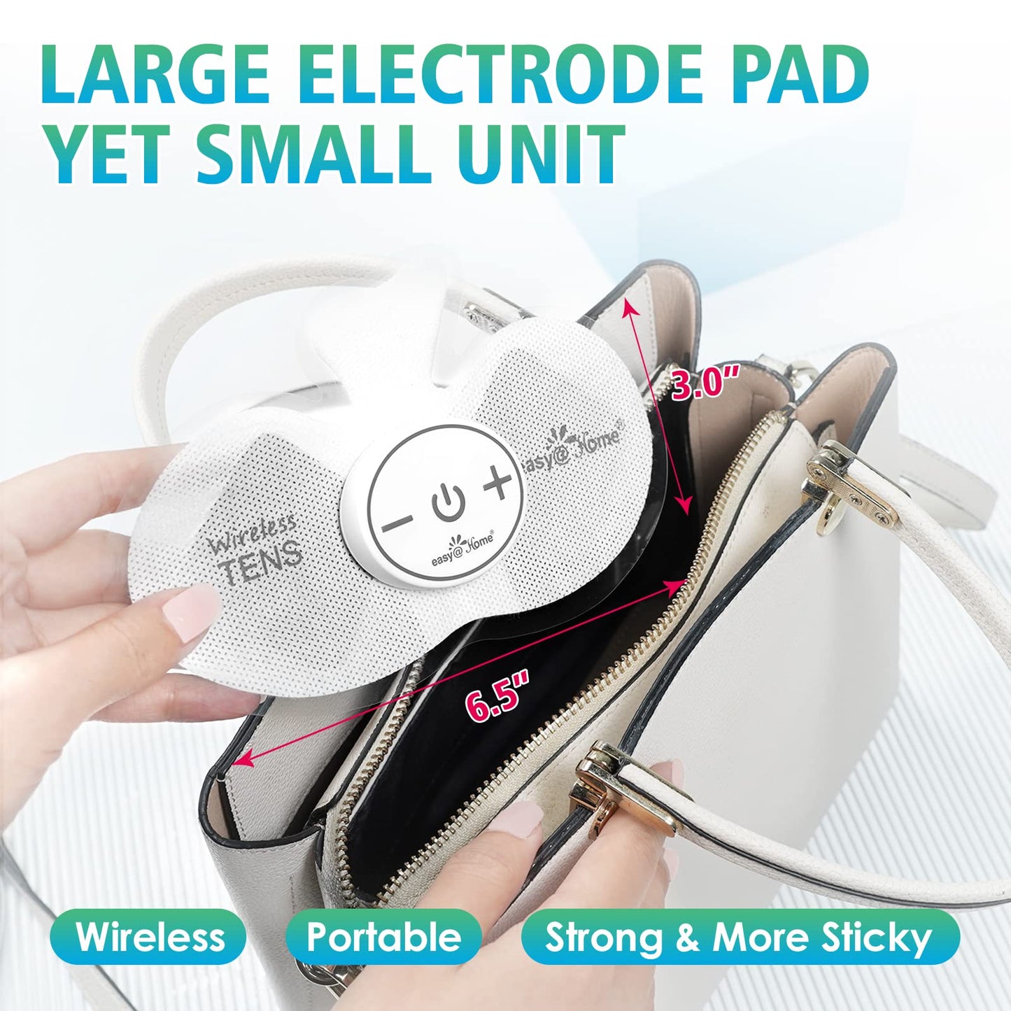 Easy@Home Wireless TENS Unit with APP Remote Control: Back Pain Relief Muscle Stimulator Massager | Powered by MyPainOff App iOS & Android App | Pain Therapy Management EHE015BLE