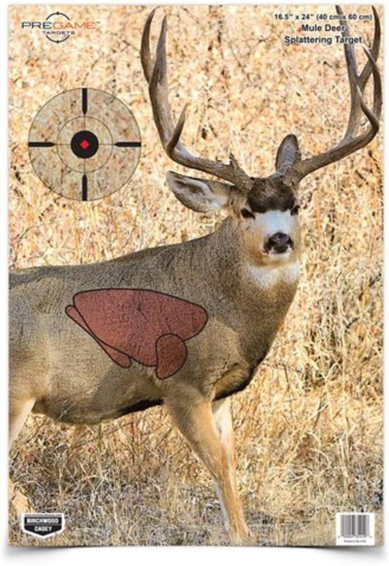Pregame Big Game Animal Targets - Photo-Realistic Instant Splattering Shooting Targets | 16.5" x 24" - 3 Pack for All Guns & Calibers