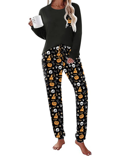 Ekouaer Womens Pajamas Set Long Sleeve Christmas PJ Sets Soft Lounge Set for Women Sleepwear Joggers with Pockets