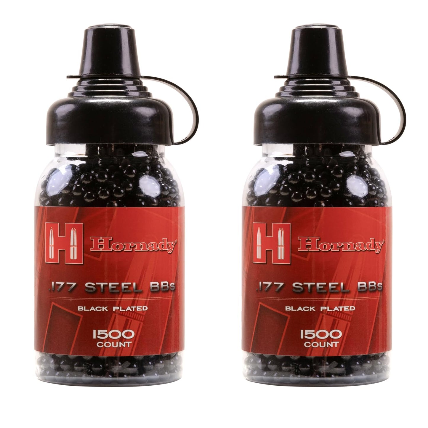 Umarex Hornady Black Plated .177 Caliber Steel BB Gun BBS (1500 Count), Pack of 2