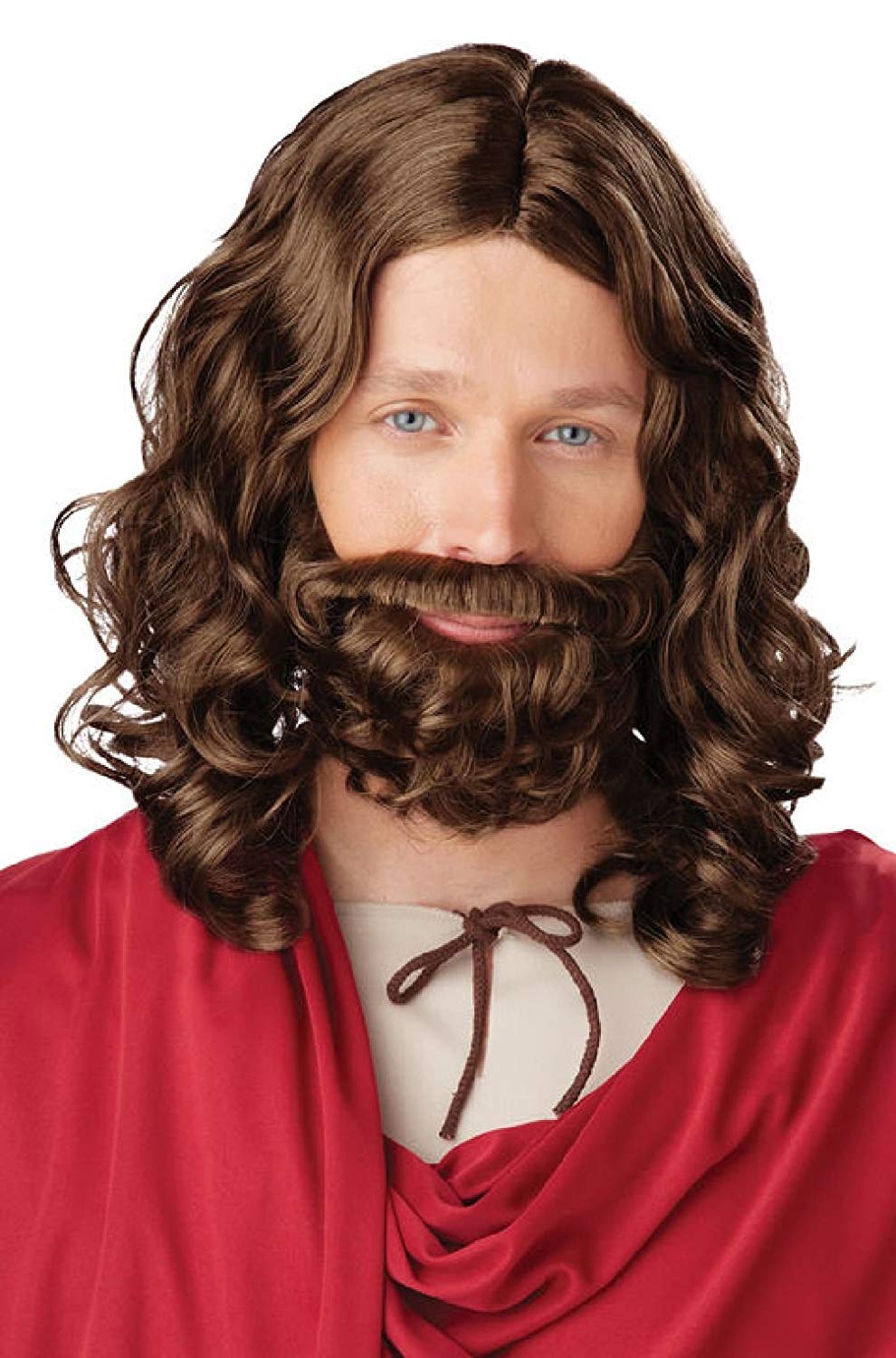 Jesus Wig and Beard Set Biblical Jesus Brown Wig and Beard Set halloween decorations