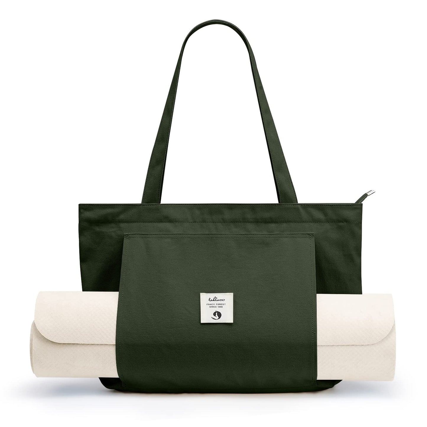 WLLWOO WLLWOO Yoga Bags for Women with Yoga Mats Bags Carrier Carryall Canvas Tote for Pilates Shoulder for Travel Office Beach Workout