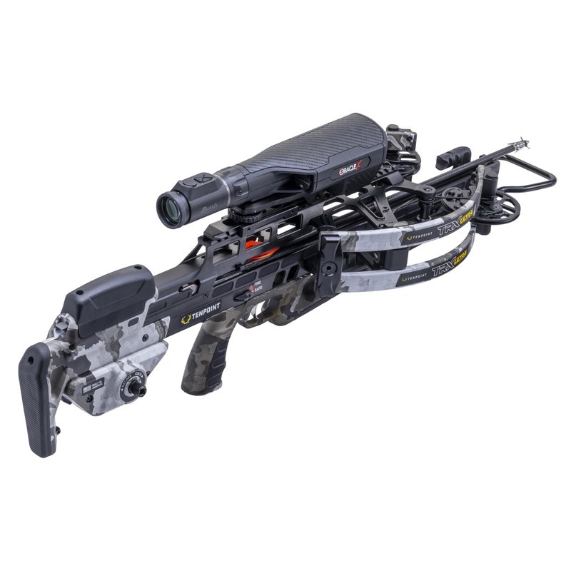 TenPoint TX Ultra 26.5, Vektra - 410 FPS - Our Shortest Forward Draw Crossbow Ever - Equipped with Burris Oracle X Rangefinding Scope + ACUslide MAXX Cocking & De-Cocking System