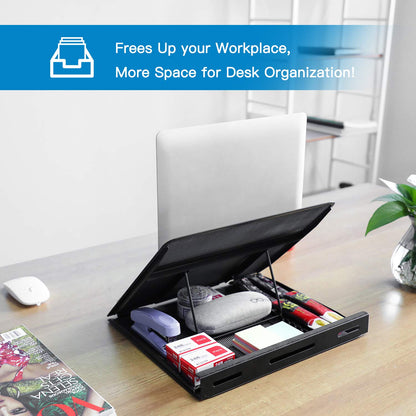 HUANUO Adjustable Laptop Stand Riser for Desk, Fits Up to 15.6 inch Notebook, Mesh Ventilated Laptop Cooling Stand with 8 Tilt Levels