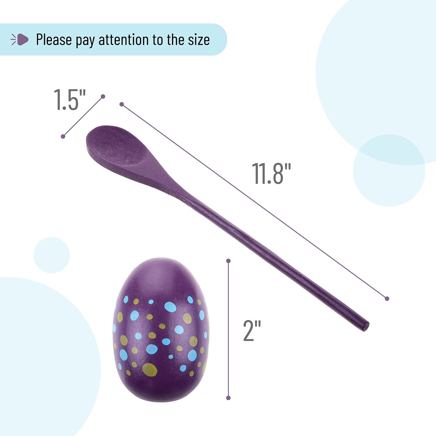 Mr. Pen- Egg and Spoon Race Game Set, 6 Eggs and 6 Spoons, Easter Party Games for Kids, Easter Egg Hunt Games, Halloween Egg and Spoon Race Game Set, Easter Egg Fillers
