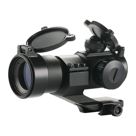 Pinty 1x30 4 MOA Red Green Dot Tactical Reflex Sight with Picatinny Cantilever Mount Black, Khaki (Black)