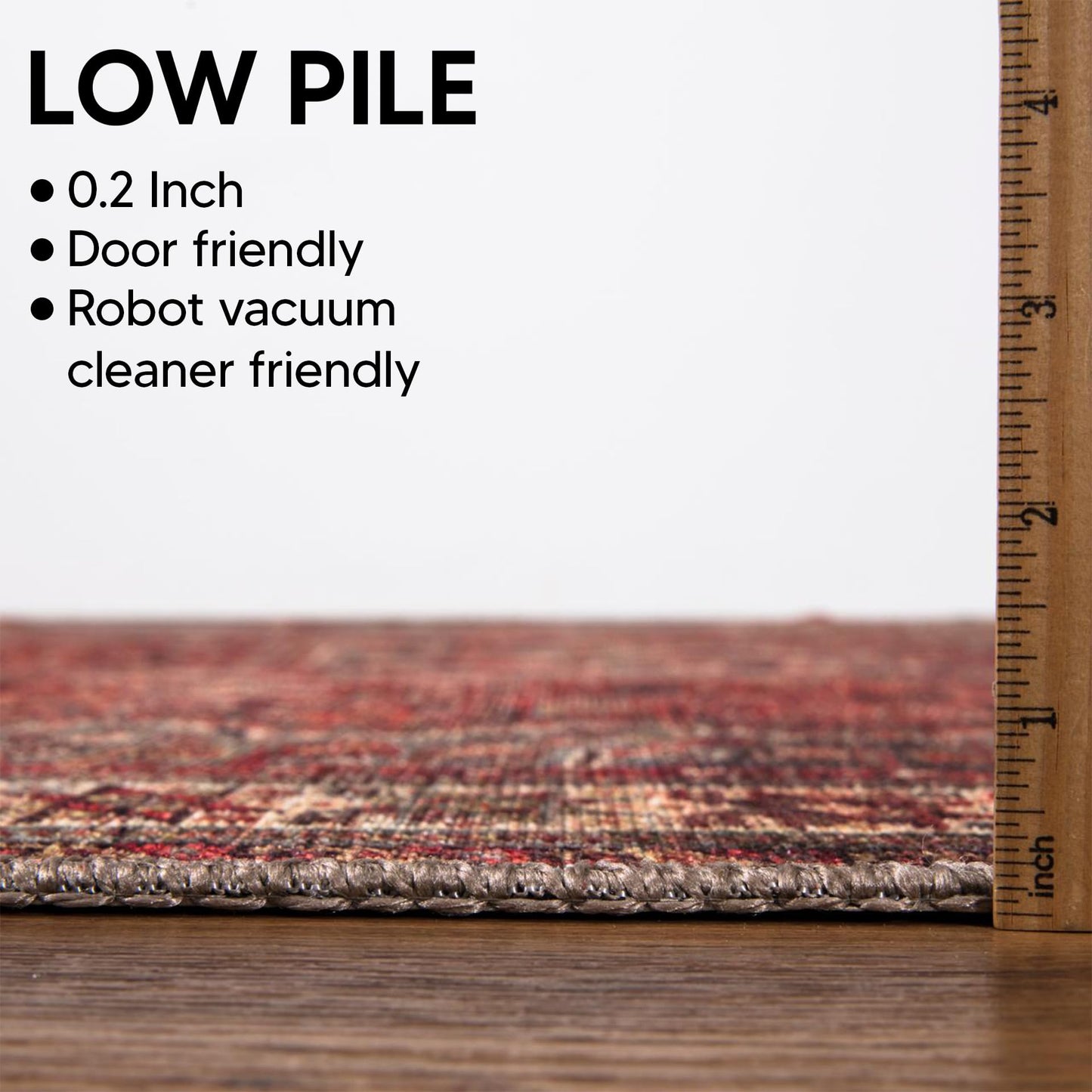 Keen Home Design 30"x120" Rug - Machine Washable Runner Rug with Non-Slip Backing, Ideal for Hallway, Entryway, Kitchen, Laundry Room - Vintage, Easy Clean, Durable, Low Pile - (2'6" x 10')