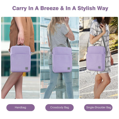 Dadanism 9-11 Inch Tablet Sleeve Bag Carrying Case with Shoulder Strap for iPad (A16) 11", iPad 10th Gen 10.9" Air 5/4, i-Pad Air/Pro 11", i-Pad 9/8/7th 10.2", Galaxy Tab A9+ Plus 11", Grey Purple