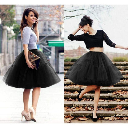 Black Tutu for Women Adults Beetlejuice Costume Short Tulle Skirt Halloween Skirt Puffy Petticoat Skirts Black