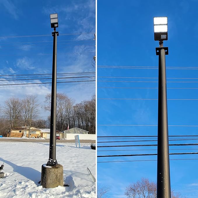ADUB 240W LED Parking Lot Lights with Photocell, UL Listed 33600LM LED Shoebox Lights Adjustable, 5000K LED Pole Light Outdoor, IP65 Waterproof Exterior Flood Light
