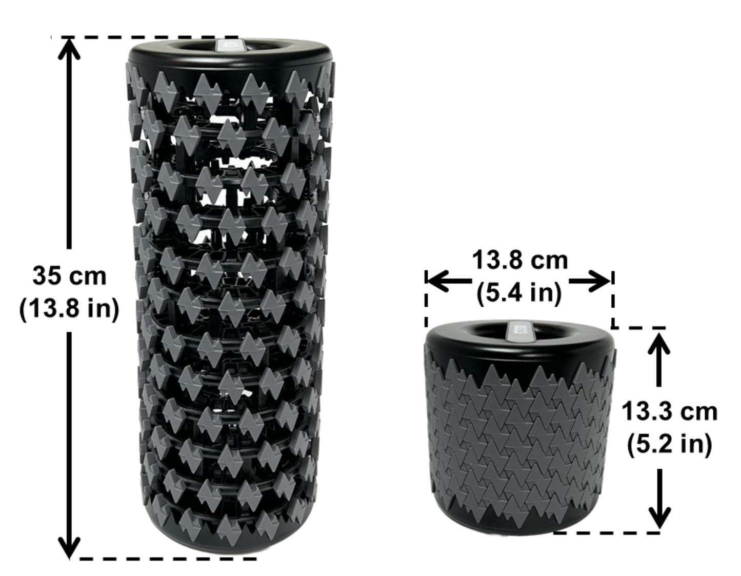 Collapsible Foam Roller for Exercise and Recovery (13 Inches), Easily Portable at 5.5 inches (Gray)