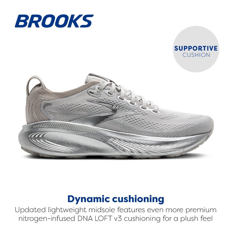 Brooks Women’s Adrenaline GTS 25 Supportive Running & Walking Shoe - Silver Anniversary Edition - 11.5 Medium