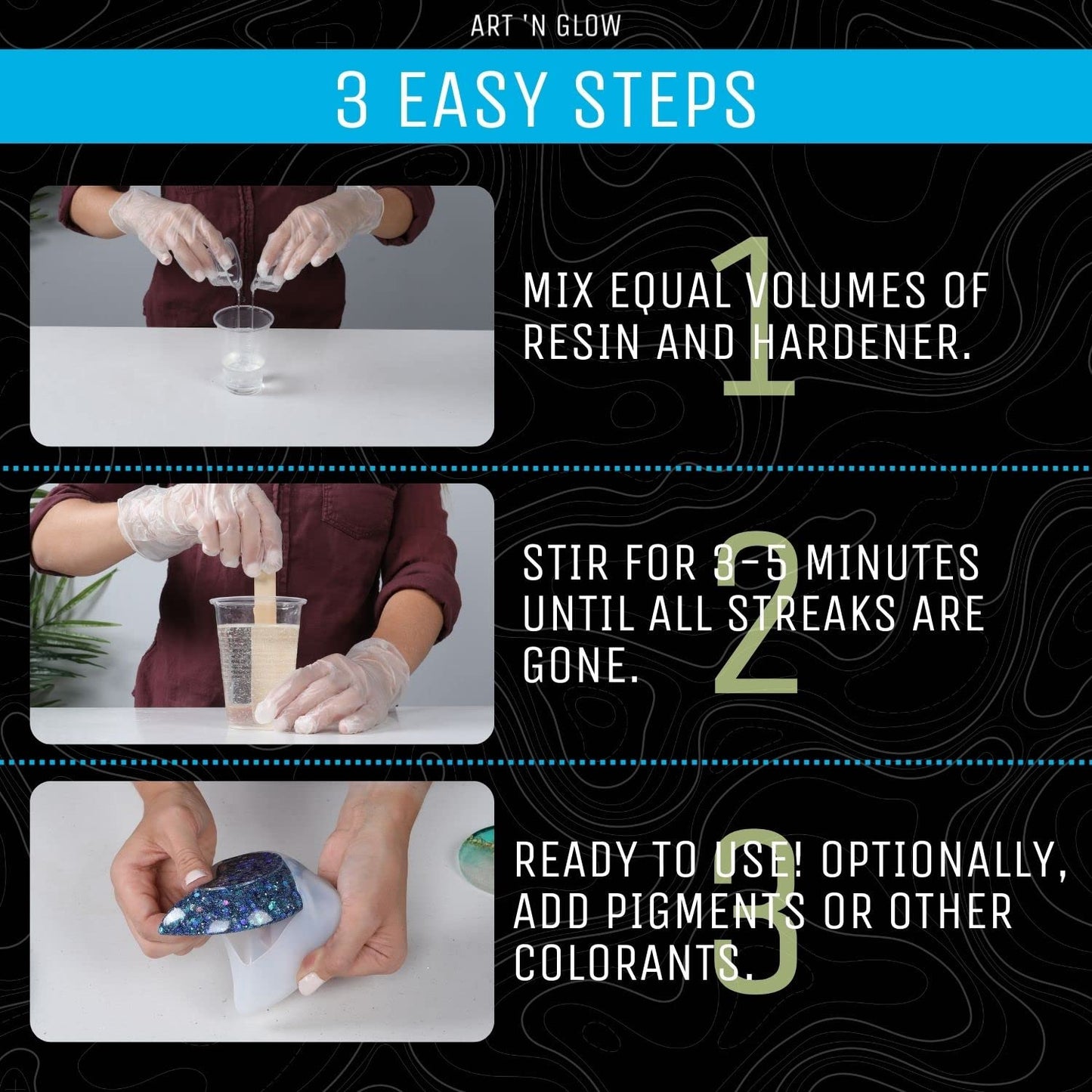 Epoxy Resin for Crystal Clear Casting & Coating – 16 oz Kit – Bubble Free, Non-Yellowing, Two Part, Self-Leveling Art Resin – for Tumblers, Jewelry, Molds, Table Top, & Crafts – USA Small Business