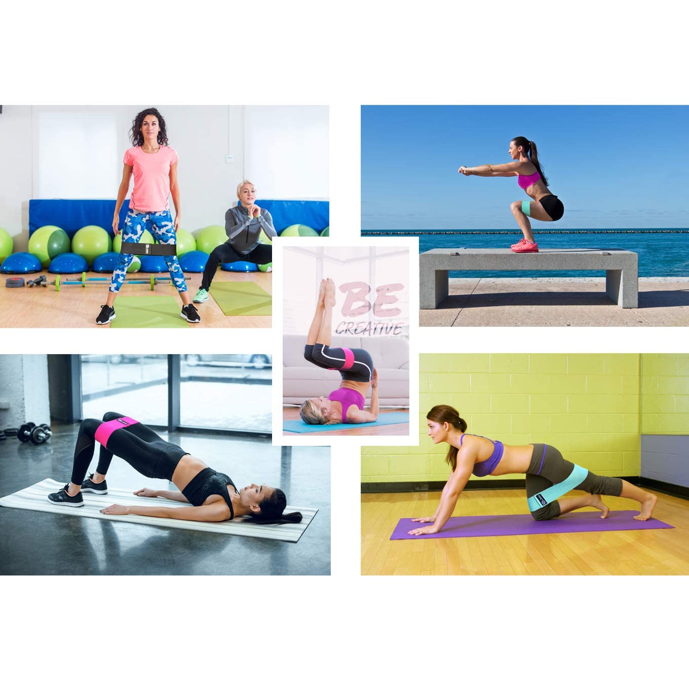 Fittest Pro by Limm Resistance Bands for Legs and Butt, Fabric Exercise Loop Bands Yoga, Pilates, Rehab, Fitness and Home Workout, Strength Bands for Booty