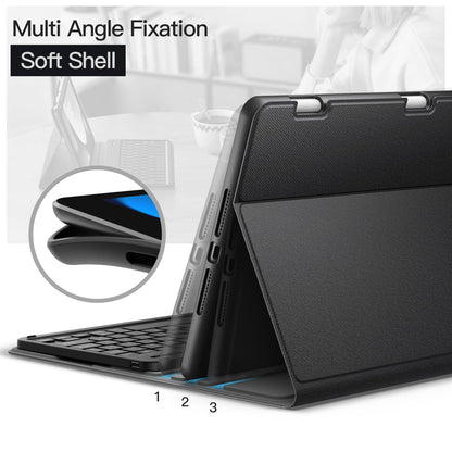 JETech Keyboard Case for iPad 10.2-Inch (2021/2020/2019 Model, 9th/8th/7th Generation) with Pencil Holder, Magnetic Detachable Bluetooth Wireless Keyboard, Soft TPU Back Stand Cover (Black)