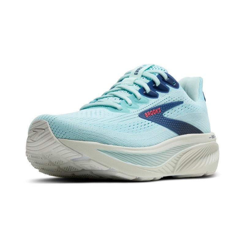 Brooks Women’s Ghost 17 Neutral Running Shoe - Clearwater/Navy Peony - 7.5 Medium