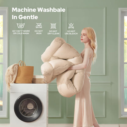 BEDLORE Twin Mattress Topper Viscose Derived from Bamboo, Thick Pillow Top Mattress Pad with Stretchable Pockets for 6"-15" Mattress, Soft Breathable Mattress Topper for Back Pain Relief(Beige)