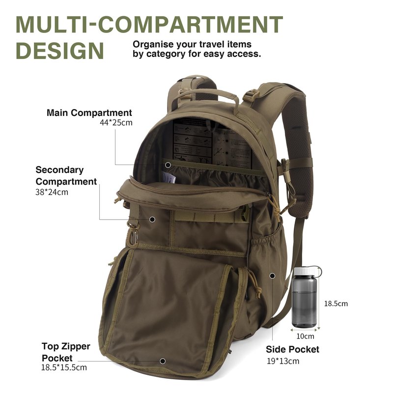 Mardingtop Small Military Tactical Backpack for Men 20L Molle Rucksack EDC Daypack for Hiking,Travel,Camping, Hunting