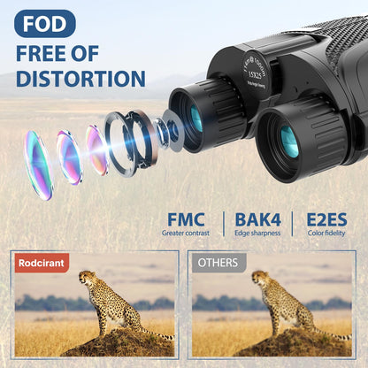 Binoculars 15x25 for Adults,Waterproof Durable & Clear Binoculars with Low Light Night Vision for Sightseeing,Concerts and Bird Watching