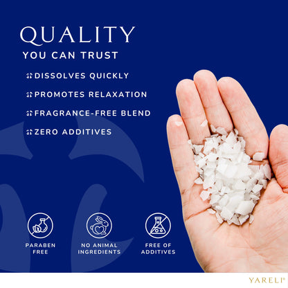Yareli Magnesium Flakes, 15lb, Dead Sea Bath & Foot Soak, Alternative to Epsom Salt with Over 800,000mg of Magnesium Chloride Per Bag