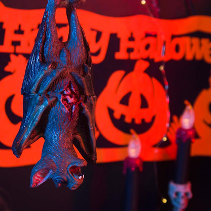 Halloween Realistic Bat Decoration Gory Latex Hanging Bat Party Favors Supplies Spooky Haunted House Decor April Fool's Day Props