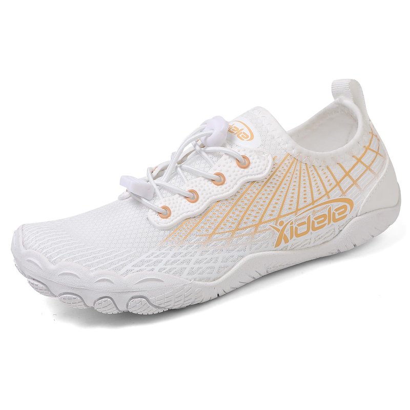 ITLXJR Water Shoes for Men and Women, Barefoot Aqua Socks, Wide Fit Beach Swimming Pool Shoes, Anti-Slip Outdoor Walking Hiking Kayaking Diving Surfing (Beige, Adult, Men, 8, Numeric, US Footwear Size System, Medium)