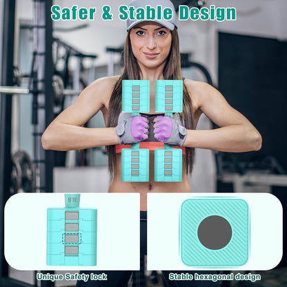 Adjustable Dumbbells Set of 2, 5-in-1 Adjustable Weight Dumbbells for Women/Men, 3lb/5lb/7lb/9lb/11lb Dumbbell Weights Set for Home Gym Workout