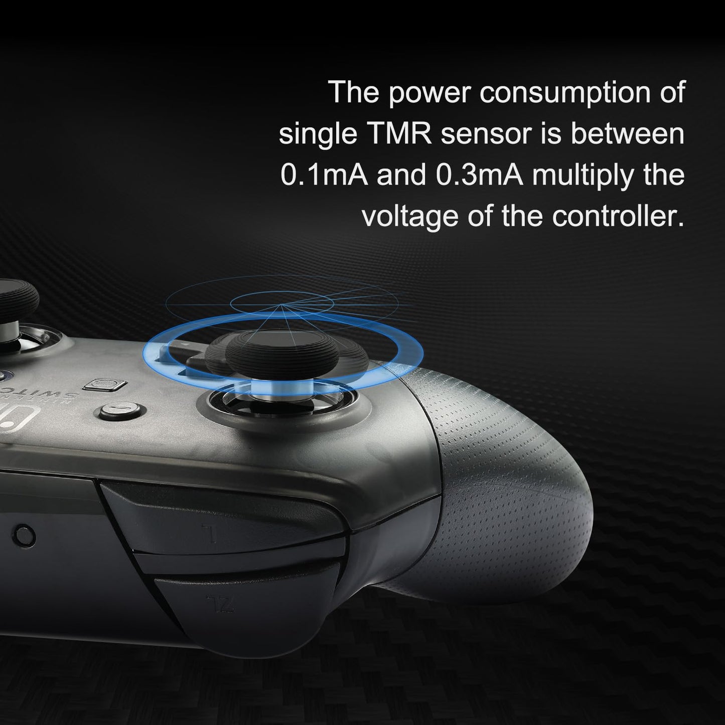 AKNES GuliKit TMR Electromagnetic Joysticks Replacement for Switch Pro Controller, Thumbstick Grips for Switch Pro Controller, Thumbstick Caps Included