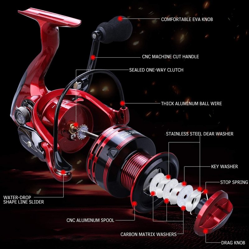 Fishing Reels - 13+1BB Ultra Smooth Spinning Reel for Saltwater & Freshwater | Lightweight Design