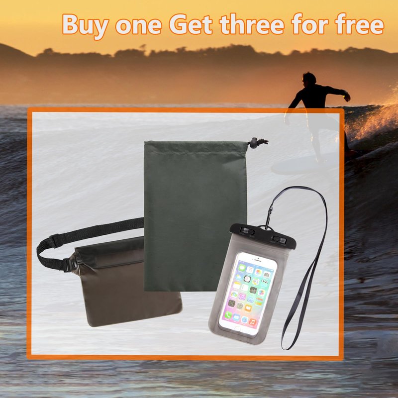 Sunnylon Dry Bag Backpack, 20L Dry Bags Waterproof with Waist Pouch and Phone Case,Roll top Dry bag for kayaking,Marine dry bag for Kayaking,Beach, Rafting, Boating, Hiking, Camping and Fishing