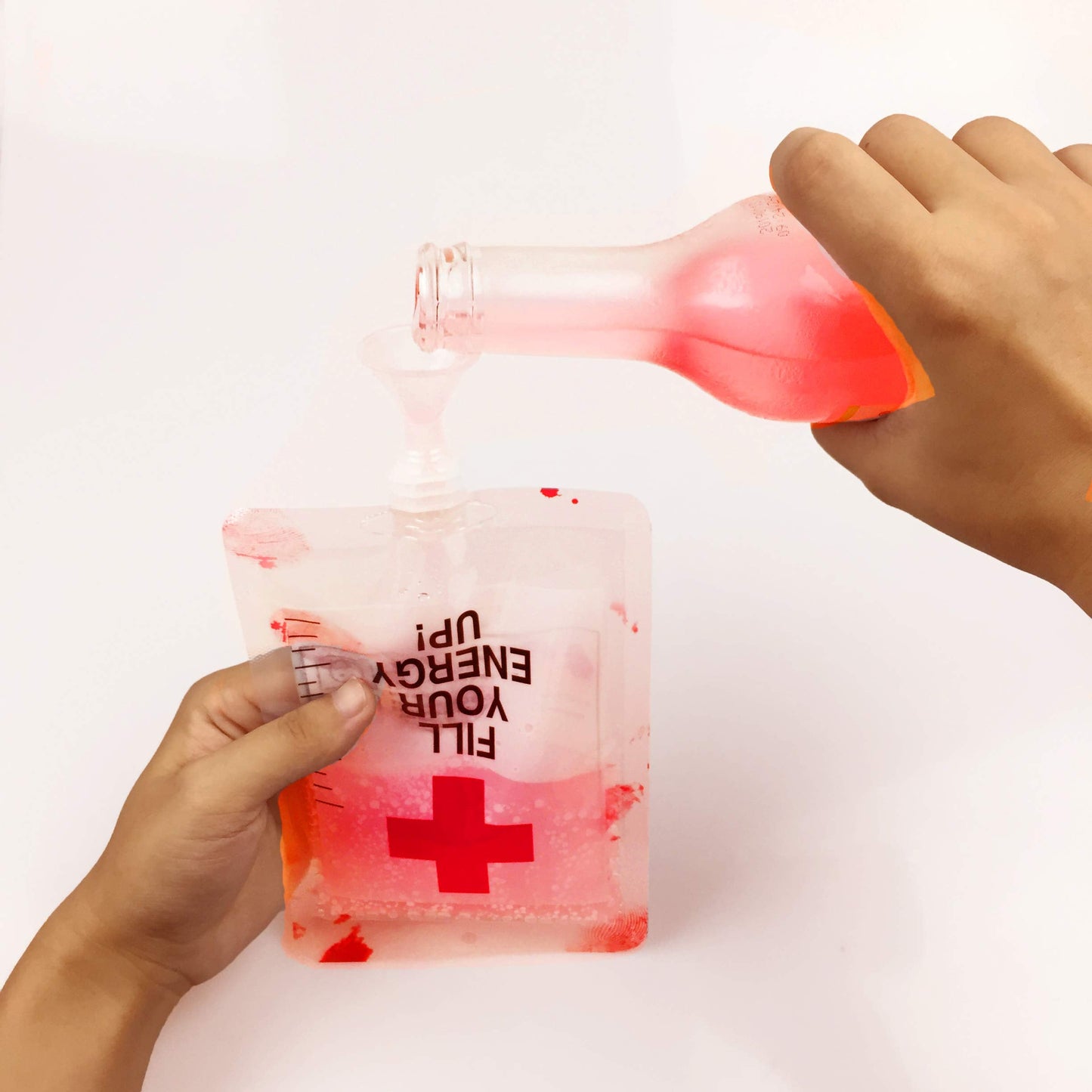 QINGQIU 20 Pack Halloween Blood Bags Cups Containers for Drink Halloween Party Favors Costumes Props Party Supplies