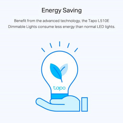 Tapo L510E Smart Bulb, Smart WiFi LED Light, E27, Works with Amazon Alexa(Echo and Echo Dot), Google Home, Dimmable Soft Warm White, No Hub Required [Energy Class F]