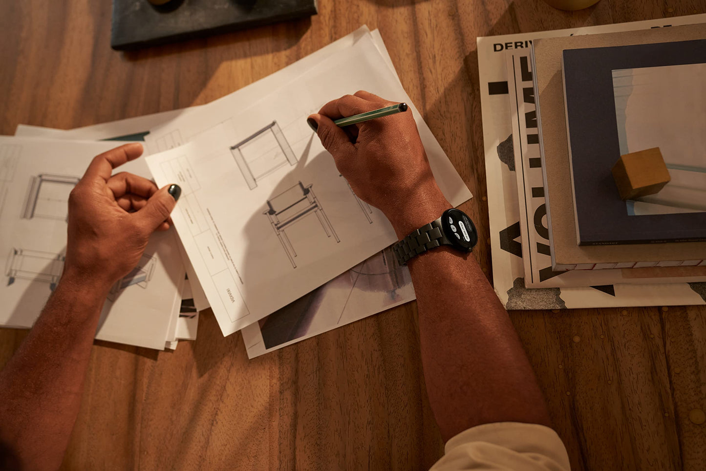 Google Pixel - Android Smartwatch with Fitbit Activity Tracking - Heart Rate Tracking Watch - Polished Silver Stainless Steel case with Charcoal Active band - LTE