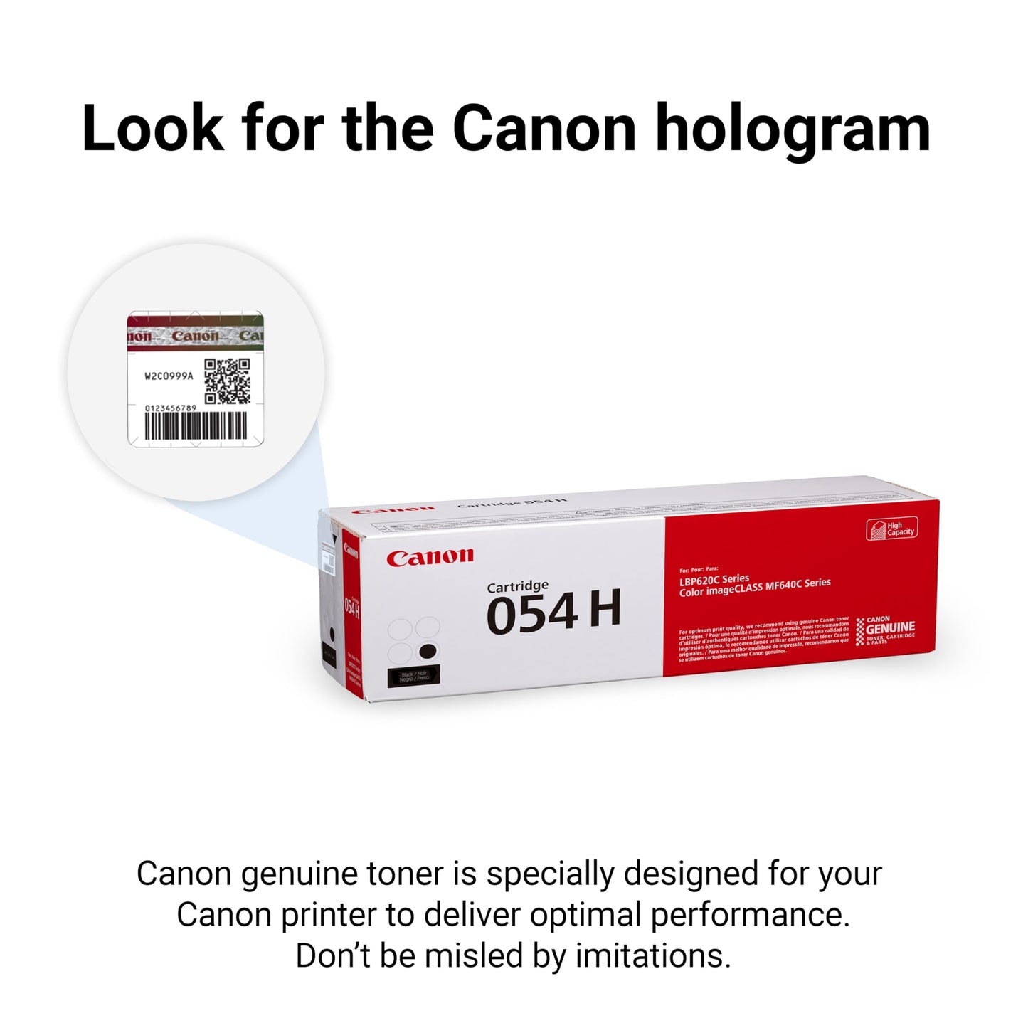 Canon Genuine 054 Black Toner Cartridge High Capacity Compatible with LBP622Cdw, LBP623Cdw, MF641Cdw, MF642Cdw, MF644Cdw