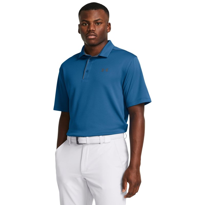 Under Armour Men's Tech Golf Polo, (406) Photon Blue / / Pitch Gray, 3X-Large Tall