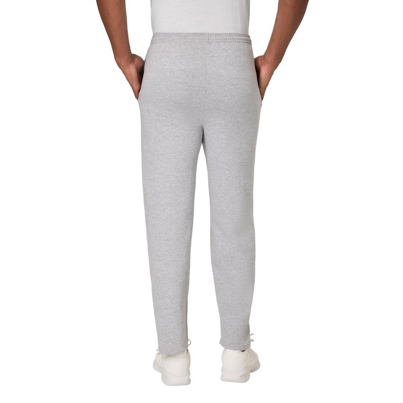 Hanes Mens Ecosmart Open Bottom Sweatpants, Midweight Fleece Open-hem For, Light Steel, 3X-Large US