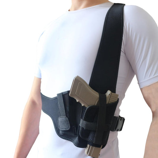 TACDEFNEX Shoulder Holster for Pistols – Right-Hand Gun Holster for Men with Breathable 3-Point Design, Adjustable Fit 35"-45", Fits Glock 19, Sig P365, M&P Shield, 1911 & More
