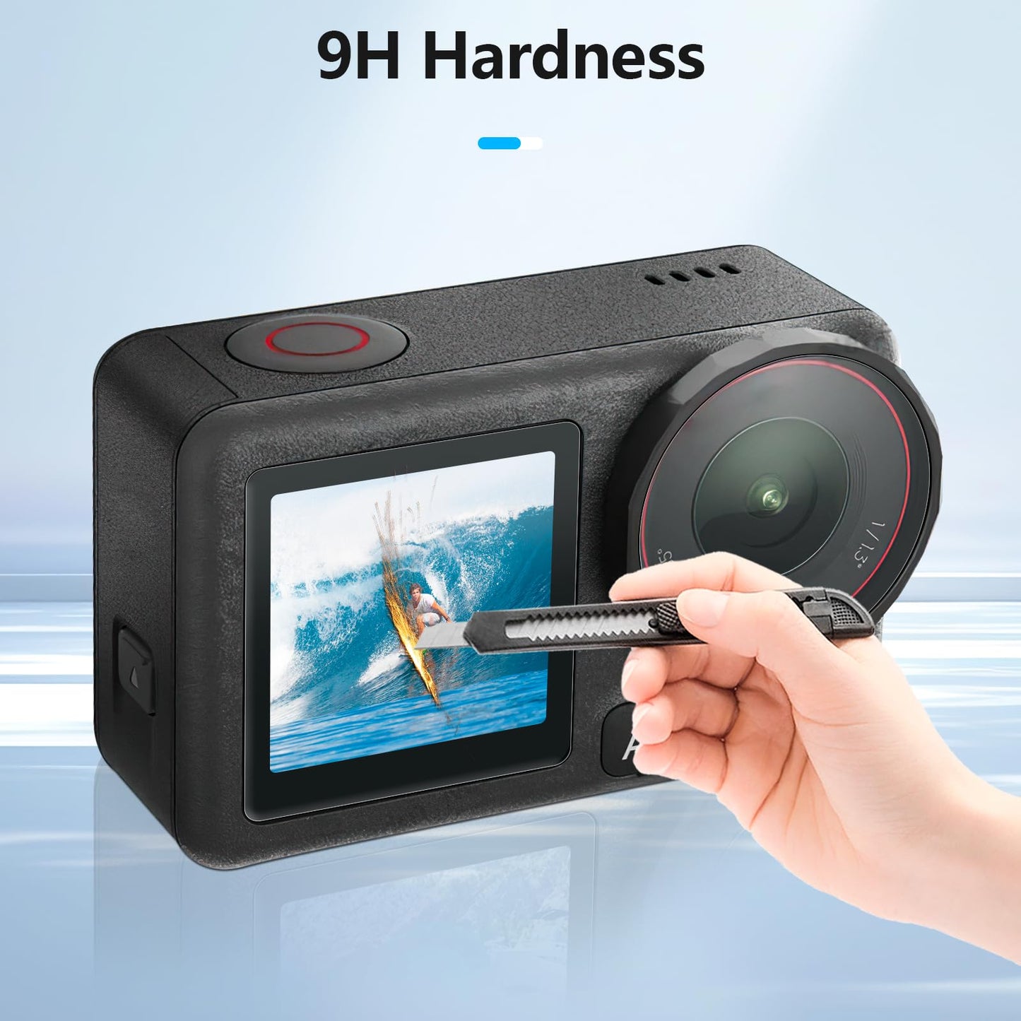 AMAZEAR Lens Screen Protector for DJI Osmo Action 5 Pro (2 Sets), Action5 Pro Accessories Tempered Glass Protector OLED Display, Ultra HD, 9H, Scratch Resistant, Bubble-Free(TGP)