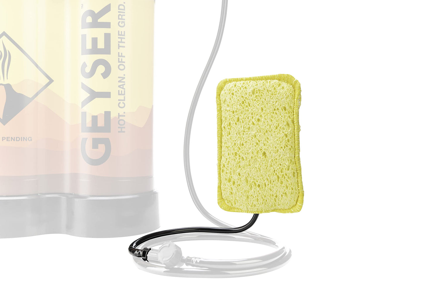 Geyser System Scrub Replacement Sponge for The Portable Shower & Cleaning Kit for Camping & Outdoor Recreation - Yellow