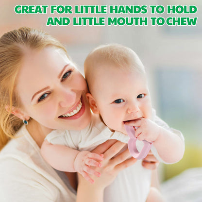 FEISCS Baby Teether Silicone Teething Toys for Babies 6-12 Months 0-6 Months,Baby Chew Toys Teething Relief,Gifts for Babies,BPA-Free