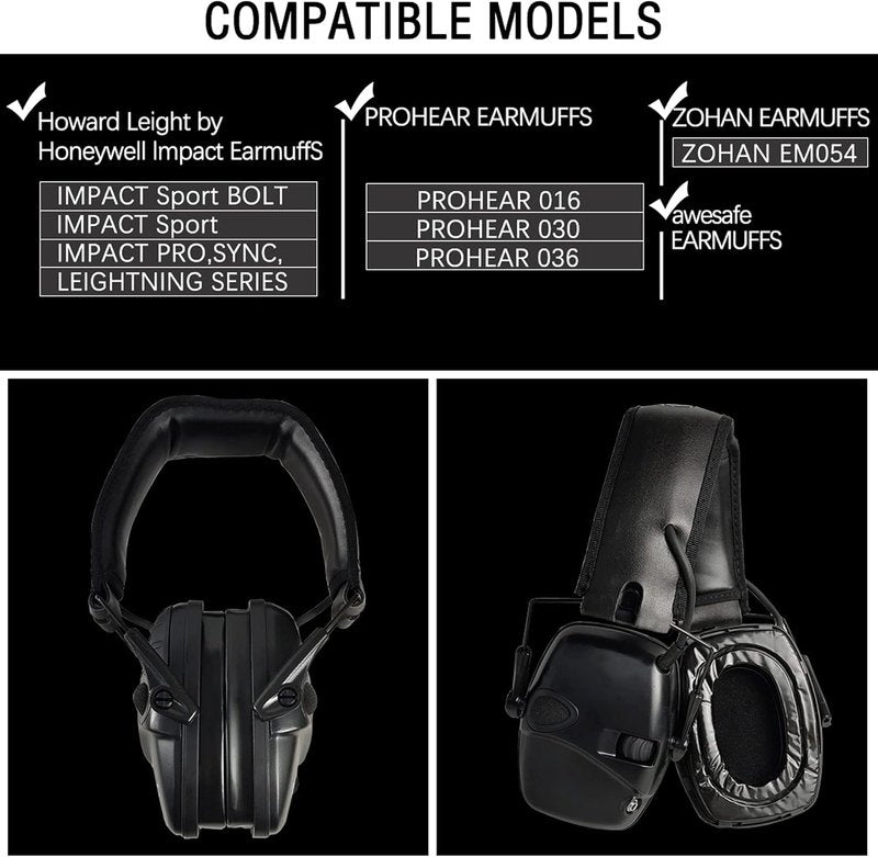 Gel Ear Pads for Howard Leight Impact Sport Pro Earmuffs - Comfortable Replacement Cushion