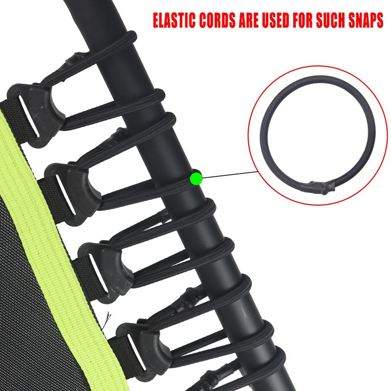 NEWAN 15Pcs Independent Bungee Cords,Replacement for Fitness Trampoline Bungee Cords + Mounting Tool - Max Limit 330 lbs